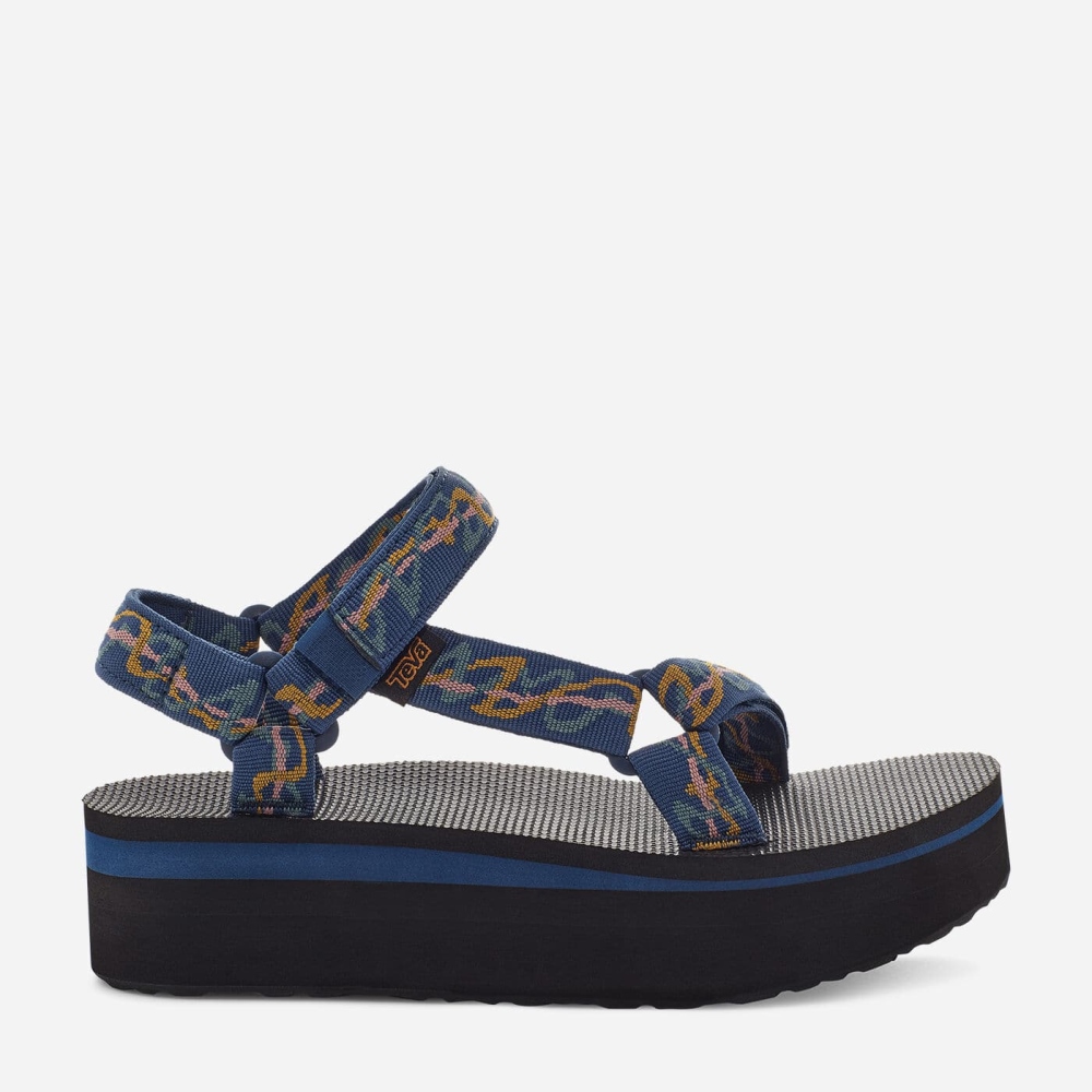 Teva Flatform Universal - Women's Teva Sandals - Navy | India (HOML24703)